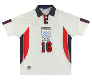 1997-99 England Umbro Home Shirt Scholes #16 L