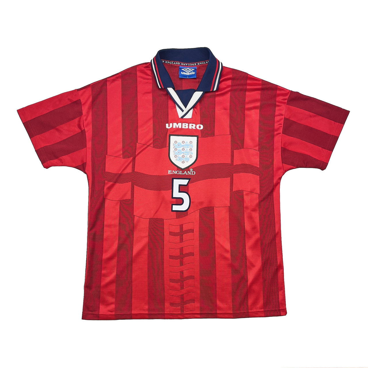 1997/99 ENGLAND ADAMS #5 AWAY SHIRT (L) UMBRO