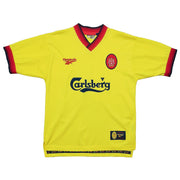 Camiseta de Visitante del Liverpool de 1997/99, Ruddock #14 (Talla S) Reebok