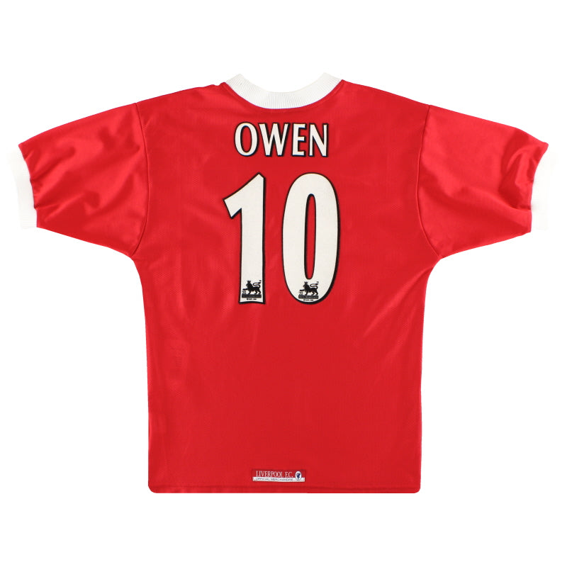1998-00 Camiseta local Reebok del Liverpool Owen #10 XL