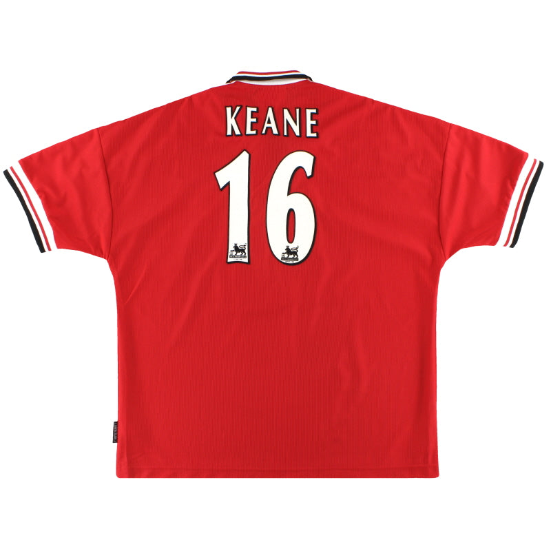 1998-00 Manchester United Umbro Home Shirt Keane #16 XL