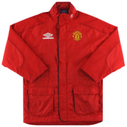 1998-00 Manchester United Umbro Abrigo acolchado para banquillo L
