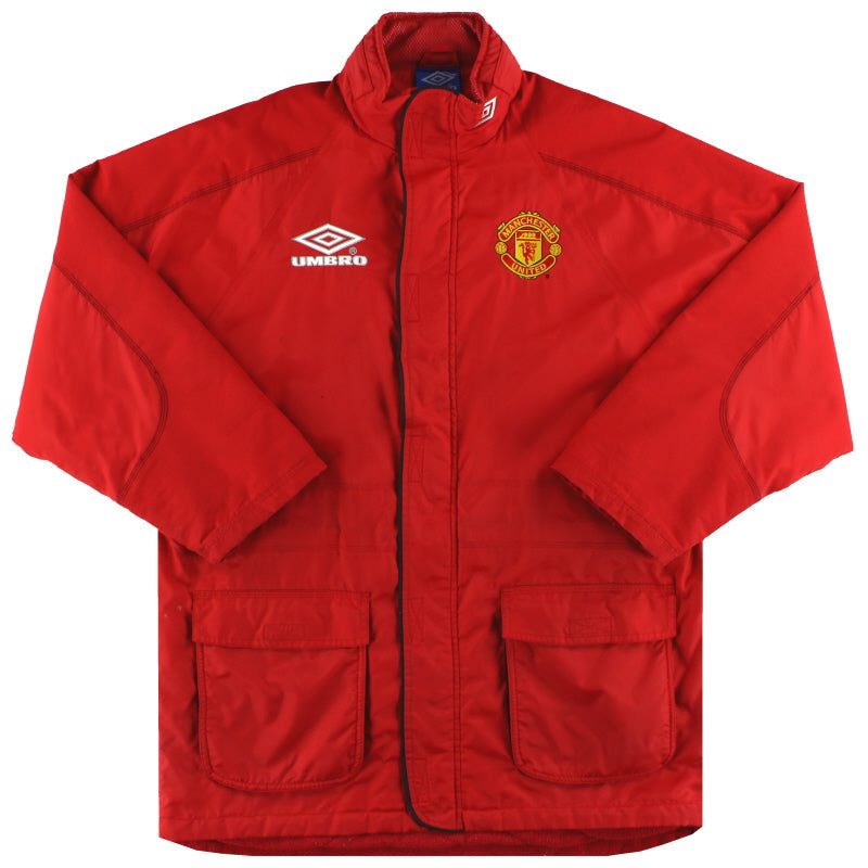 1998-00 Manchester United Umbro Abrigo acolchado para banquillo L