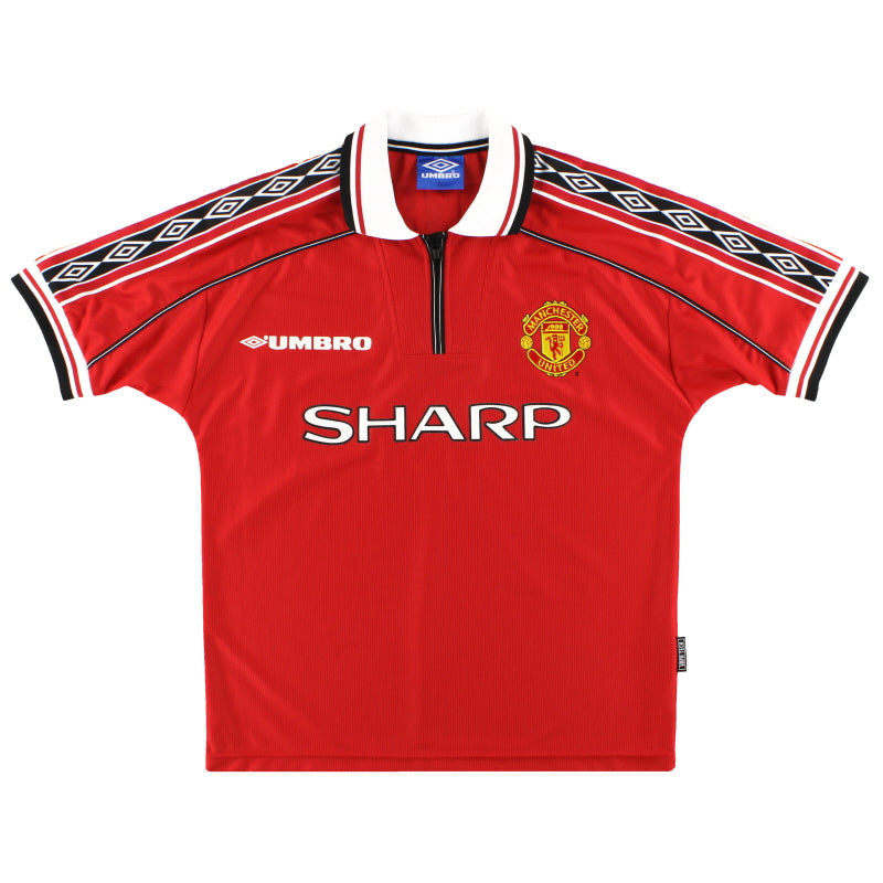 1998-00 Manchester United Umbro Home Shirt *Impecable* Niños L.