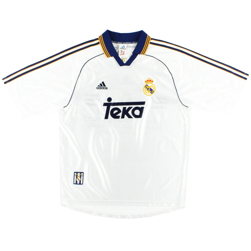 1998-00 Real Madrid adidas Home Shirt S