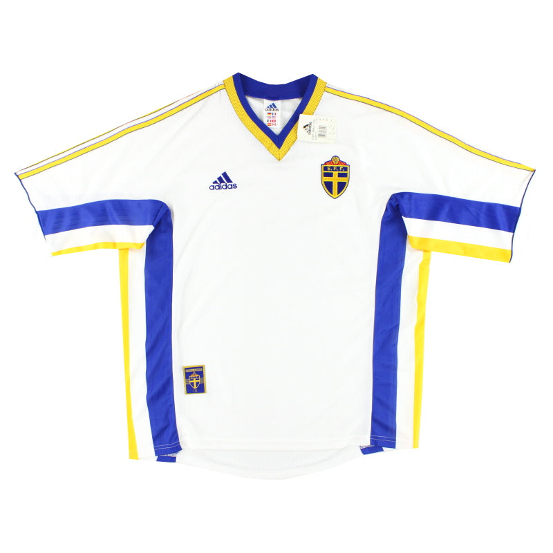 Camiseta visitante adidas de Suecia 1998-00 *con etiquetas* L