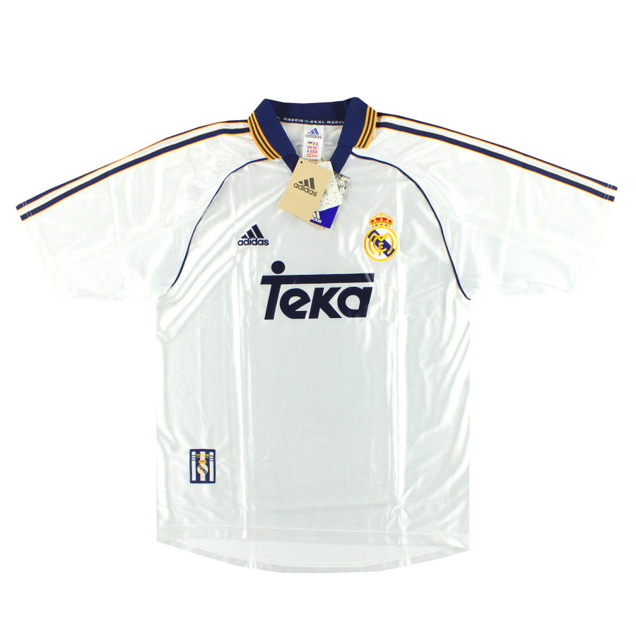 1998-00 Real Madrid adidas Camiseta Local *con etiquetas* M
