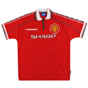 Camiseta de casa XL del Manchester United Umbro 'Treble Winners' 1998-00