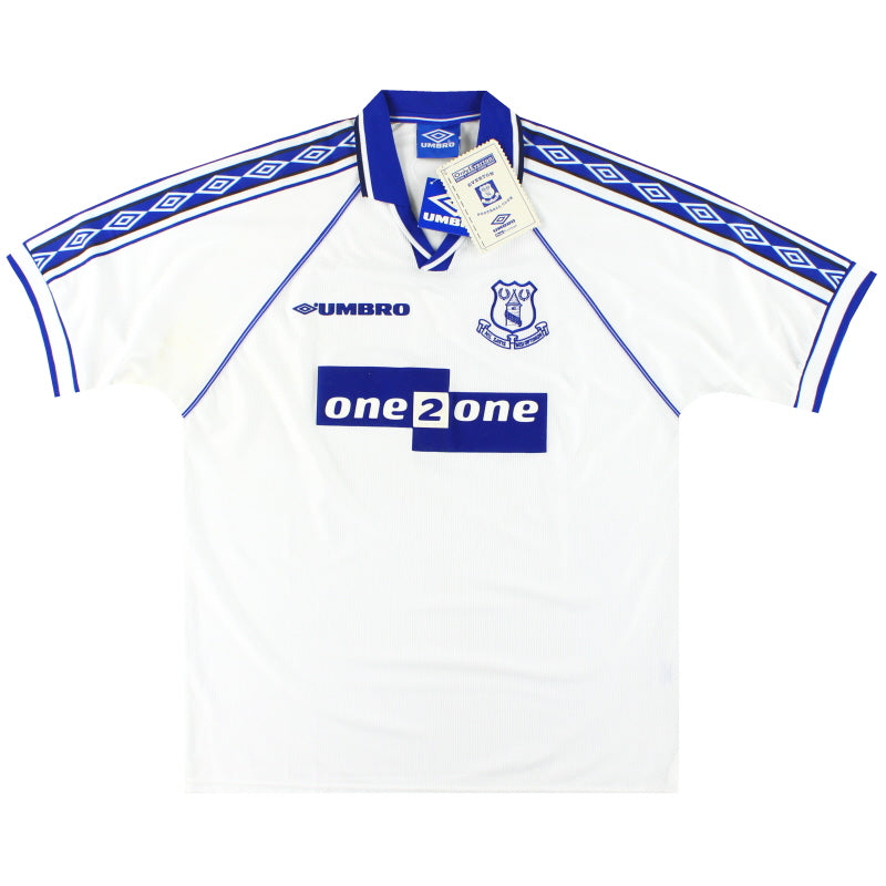 Camiseta Umbro de visitante del Everton 1998-99 *con etiquetas* XL