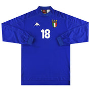 Camiseta de local de Italia 1998-99, problema de partido, #18, manga larga, XL