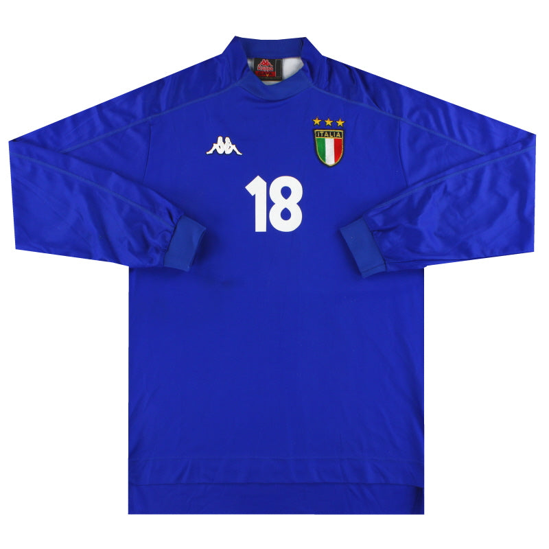 Camiseta de local de Italia 1998-99, problema de partido, #18, manga larga, XL