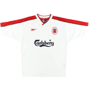 Camiseta de visitante Reebok del Liverpool 1998-99, talla XXL