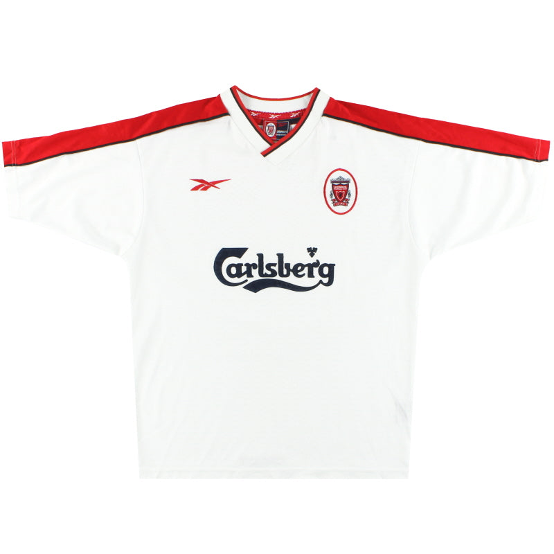 Camiseta de visitante Reebok del Liverpool 1998-99, talla XXL