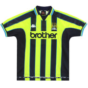 Camiseta de visitante Kappa del Manchester City 1998-99 Talla XXL