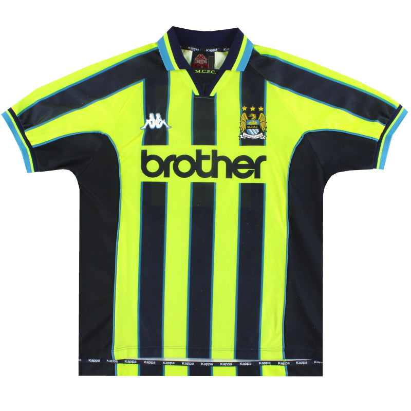 Camiseta de visitante Kappa del Manchester City 1998-99 Talla XXL