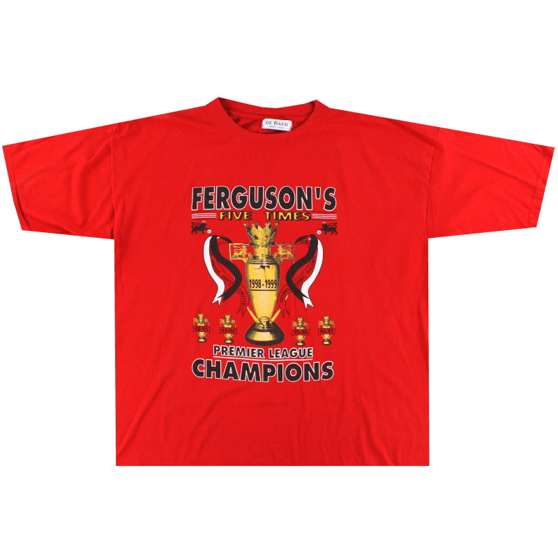 Camiseta Gráfica XL Manchester United 'Five Times' 1998-99