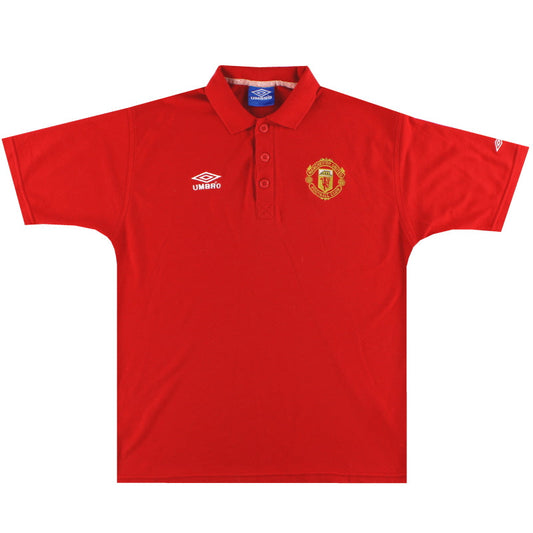 1998-99 Manchester United Umbro Polo Shirt XL