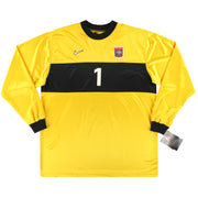 Camiseta de portero Nike de Polonia 1998-99, emitida para partido, #1 *con etiquetas* XXL