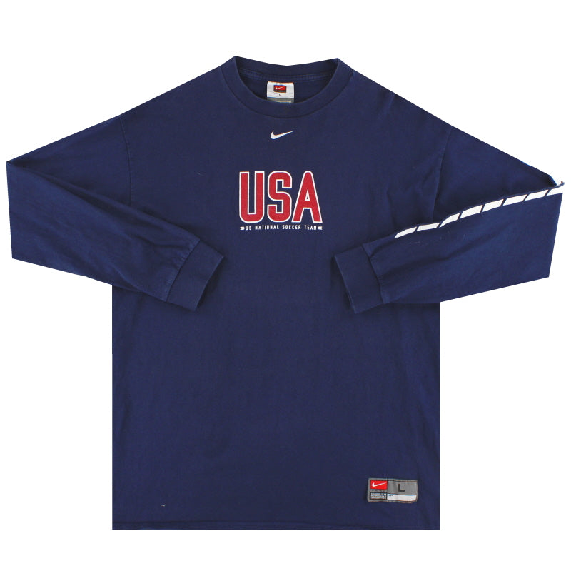 1998-99 EE. UU. Nike Graphic Tee manga larga L