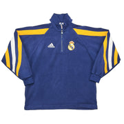 Chaqueta de forro polar 1/4 cremallera Real Madrid 1998/99 (M) Adidas