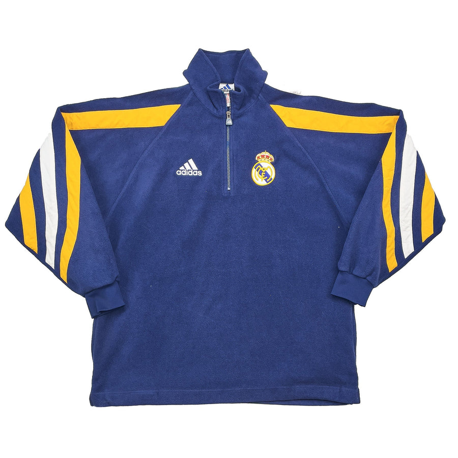 Chaqueta de forro polar 1/4 cremallera Real Madrid 1998/99 (M) Adidas