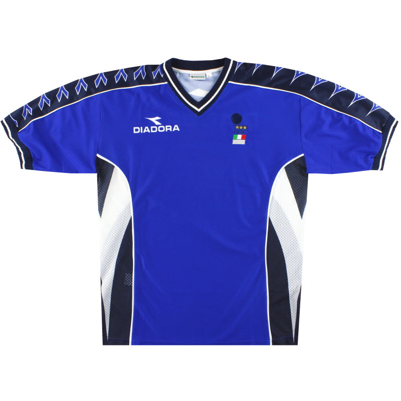 1999-00 Italia Diadora FIGC Camiseta de entrenamiento *Impecable* XL
