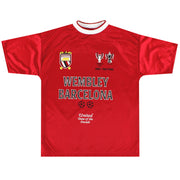 1999-00 Manchester United Umbro CL Final Graphic Tee *Como Nueva* L