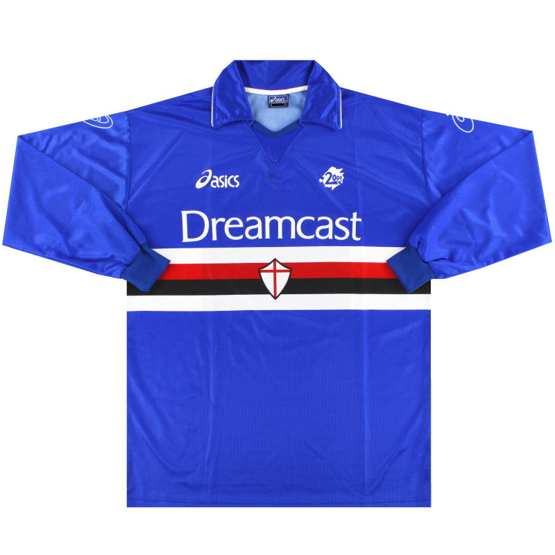 Camiseta Local Asics Sampdoria Manga Larga 1999-00 XL