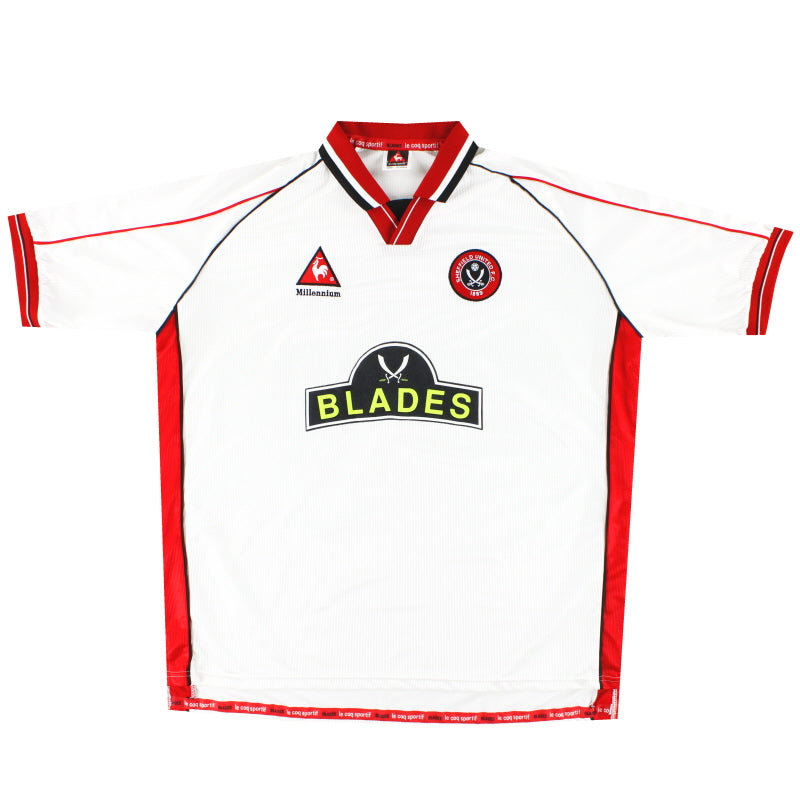 Camiseta de visitante Sheffield United Le Coq Sportif 1999-00 *Excelente estado* XL