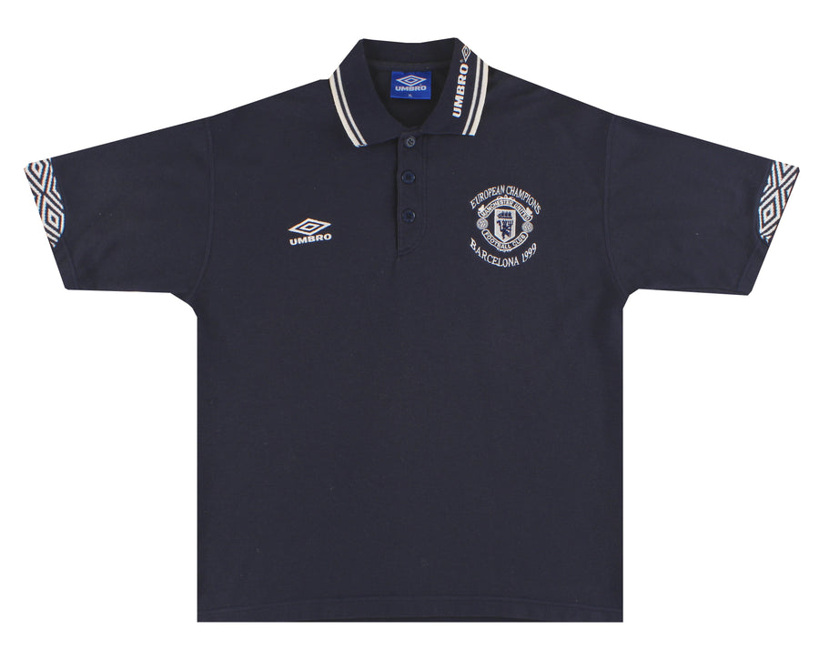1999-00 Manchester United Umbro 'Champions' Polo Shirt XL