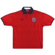 Camiseta de visitante Umbro de Inglaterra 1999-01 M