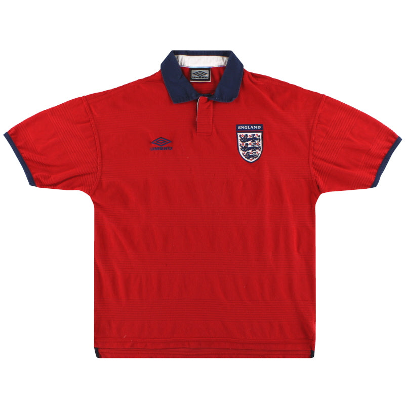 Camiseta de visitante Umbro de Inglaterra 1999-01 M