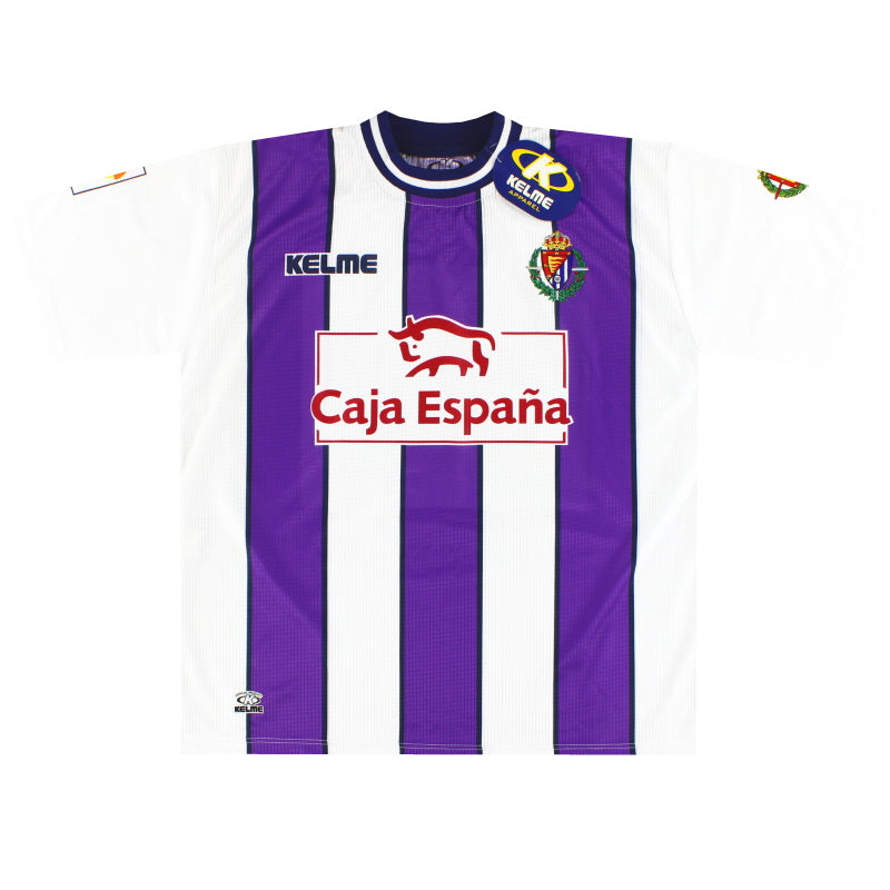 1999-01 Real Valladolid Kelme Camiseta Local *con etiquetas* M