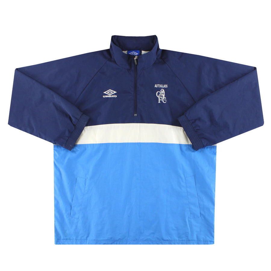1999-01 Chelsea Umbro Sudadera con capucha y cremallera 1/4 XL