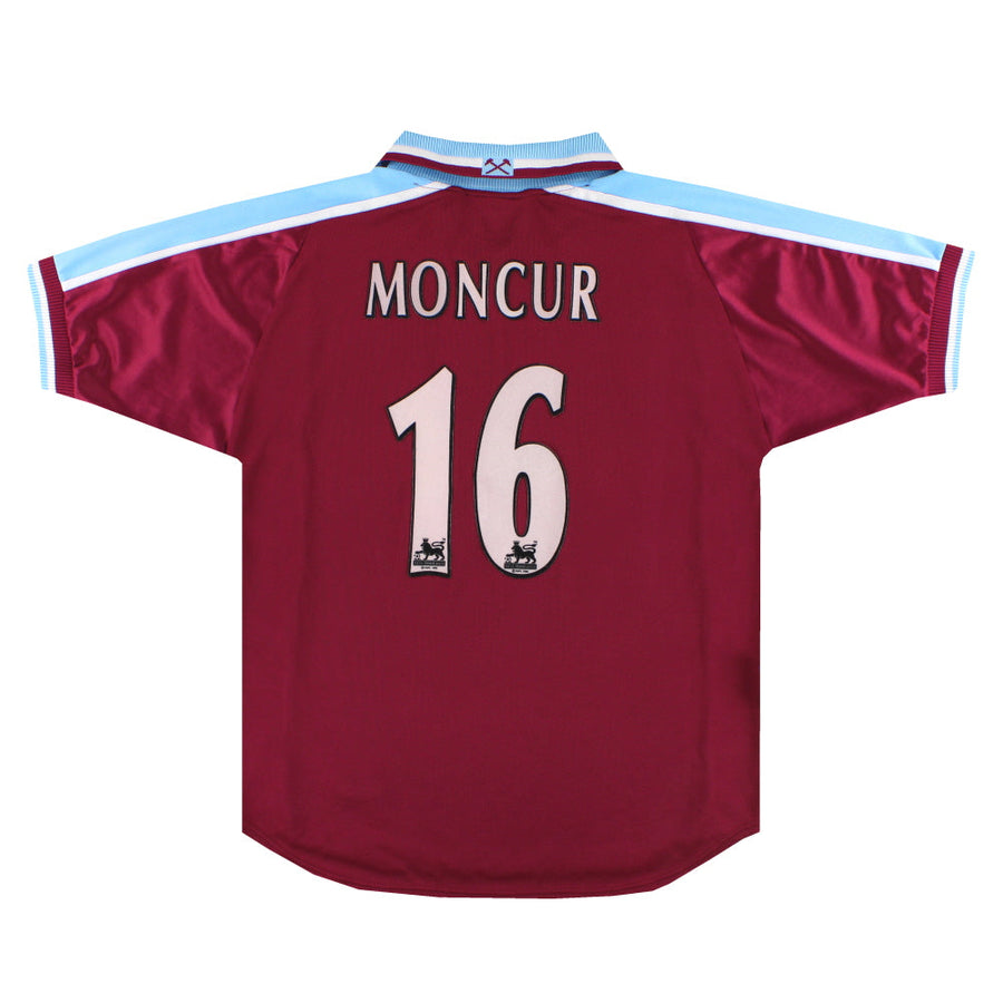 1999-01 West Ham Fila Home Shirt Moncur #16 XL - Classic Football Kit