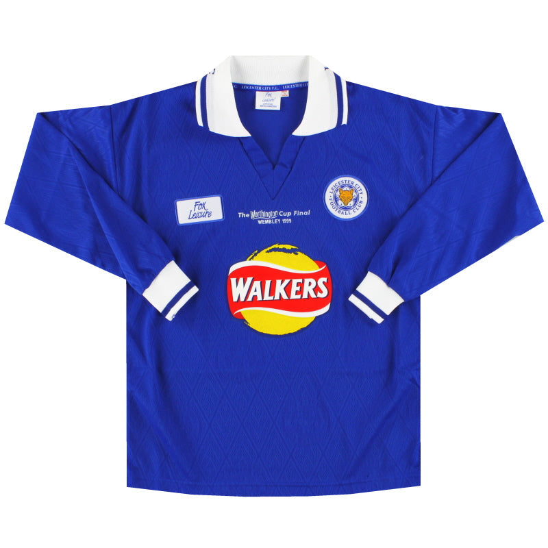 Camiseta local manga larga Leicester Fox Leisure 'Worthington Cup Final' 1999 *Impecable*