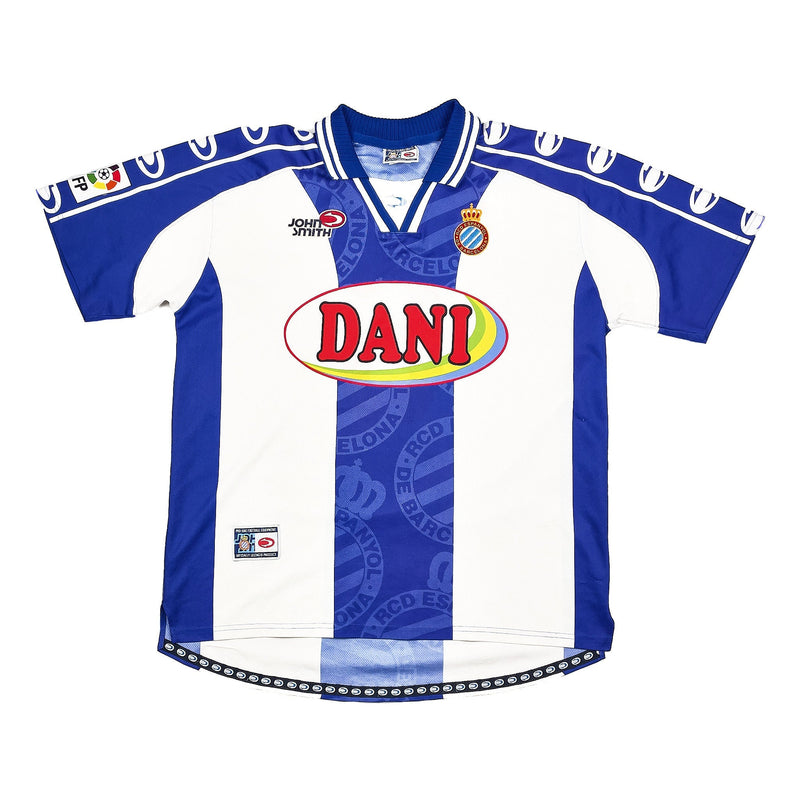 1999/00 Espanyol Corino #6 *Match Issue* Home Shirt (L) John Smith
