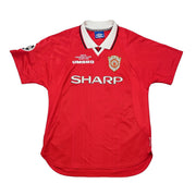 Camiseta de casa 1999/00 Manchester United Beckham #7 'C/L Winners' (L) Umbro