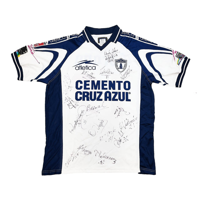1999/00 PACHUCA #19 *SQUAD SIGNED* AWAY SHIRT (XL) ATLETICA