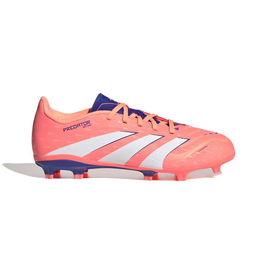 Botas de fútbol adidas Predator 25 League FG/MG Júnior - Coral Signal/Blanco Ftwr/Naranja Brillante