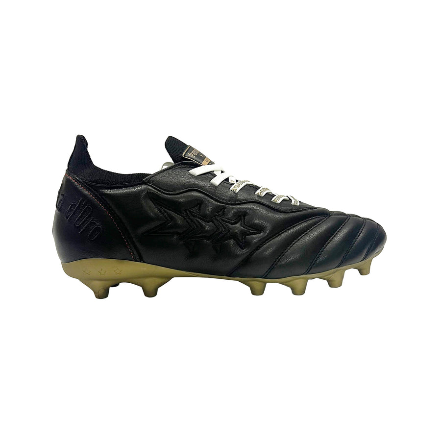 Botas de fútbol Pantofola d'Oro Superstar Icona FG/AG (Hechas en Italia) - Negro/Oro