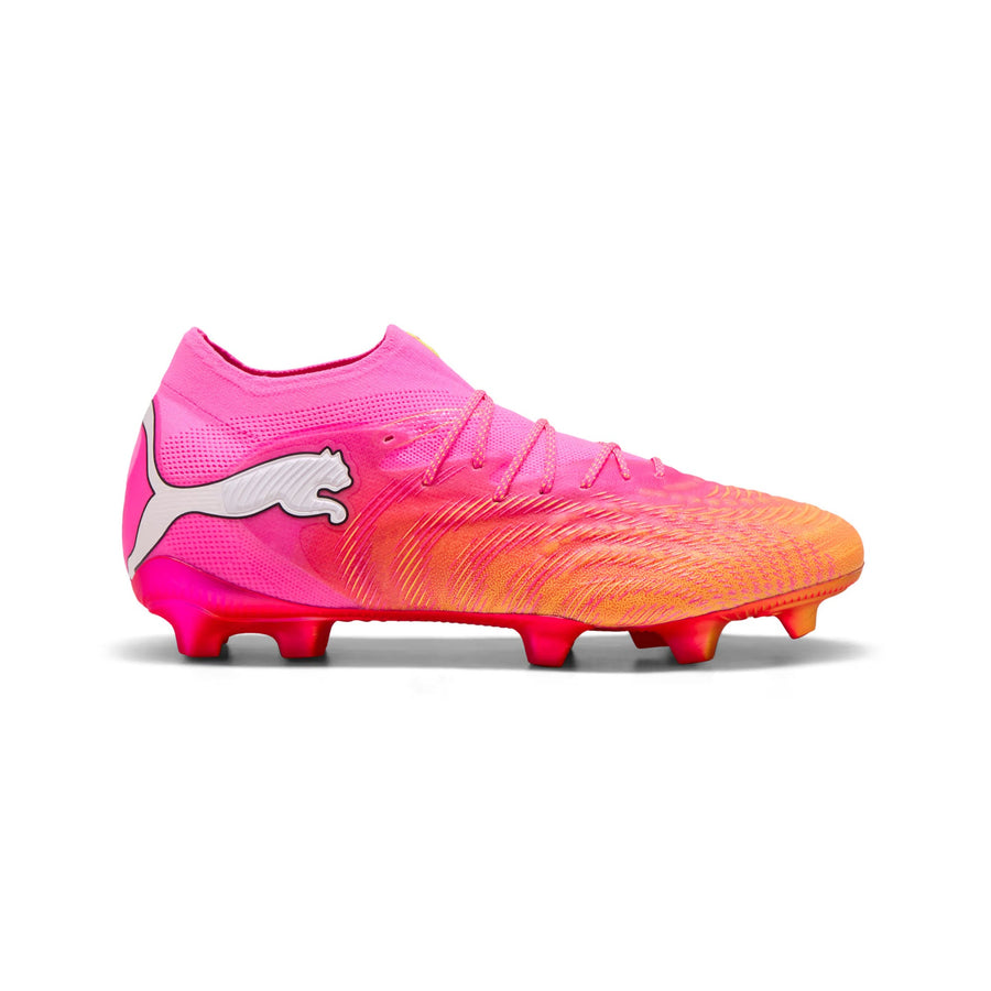 Botas de Fútbol Puma Future 9 Ultimate FG - Rosa Venenoso/Rayo de Sol/Aguamarina Brillante