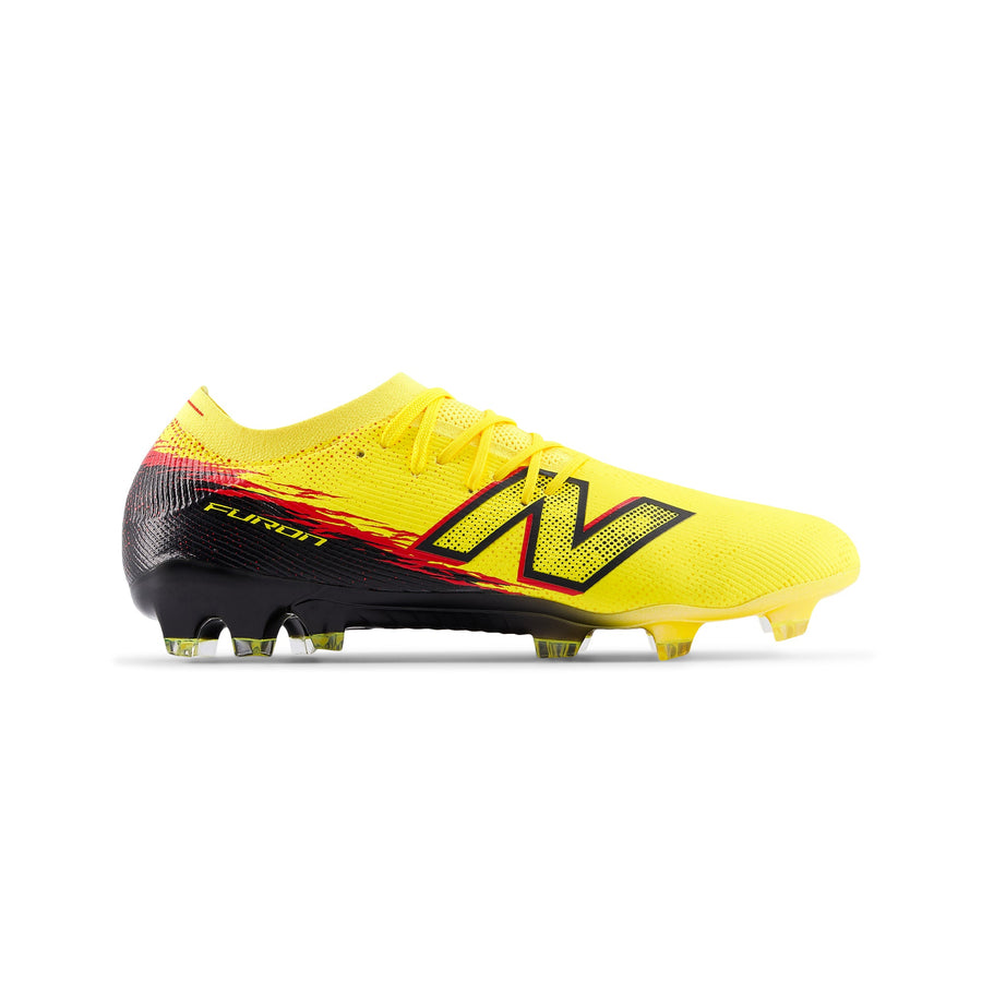 Botas de fútbol New Balance Furon V8 Elite FG - Amarillo Punch/Negro/Fire Cracker