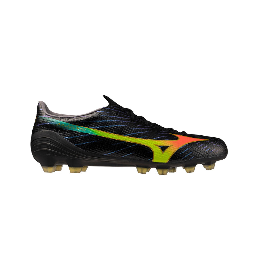Botas de fútbol Mizuno Alpha III Pro FG/AG - Negro/Naranja Lava/Onagra