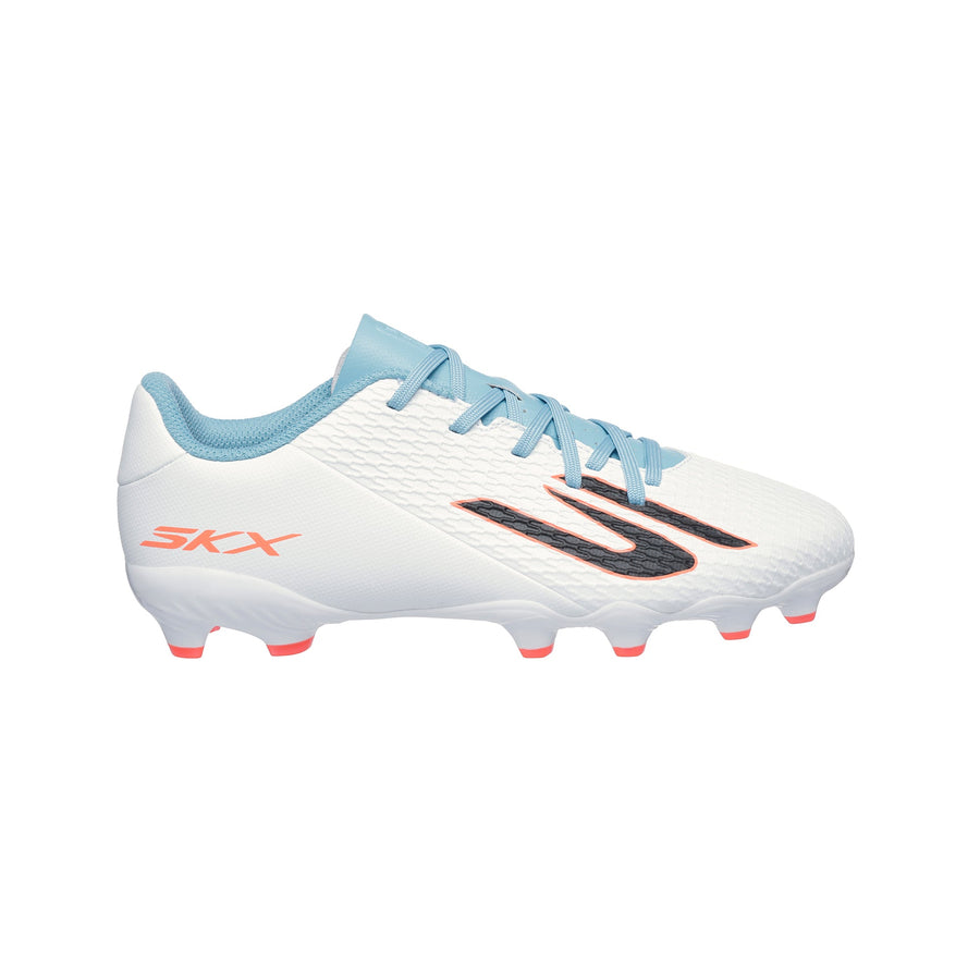 Botas de fútbol Skechers SKX_2 para niños MG - Blanco/Azul