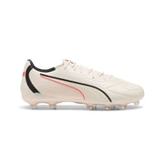 Botas de fútbol Puma King 20 Match FG/AG - Almendra Azucarada/Puma Negro/Rojo Ultra