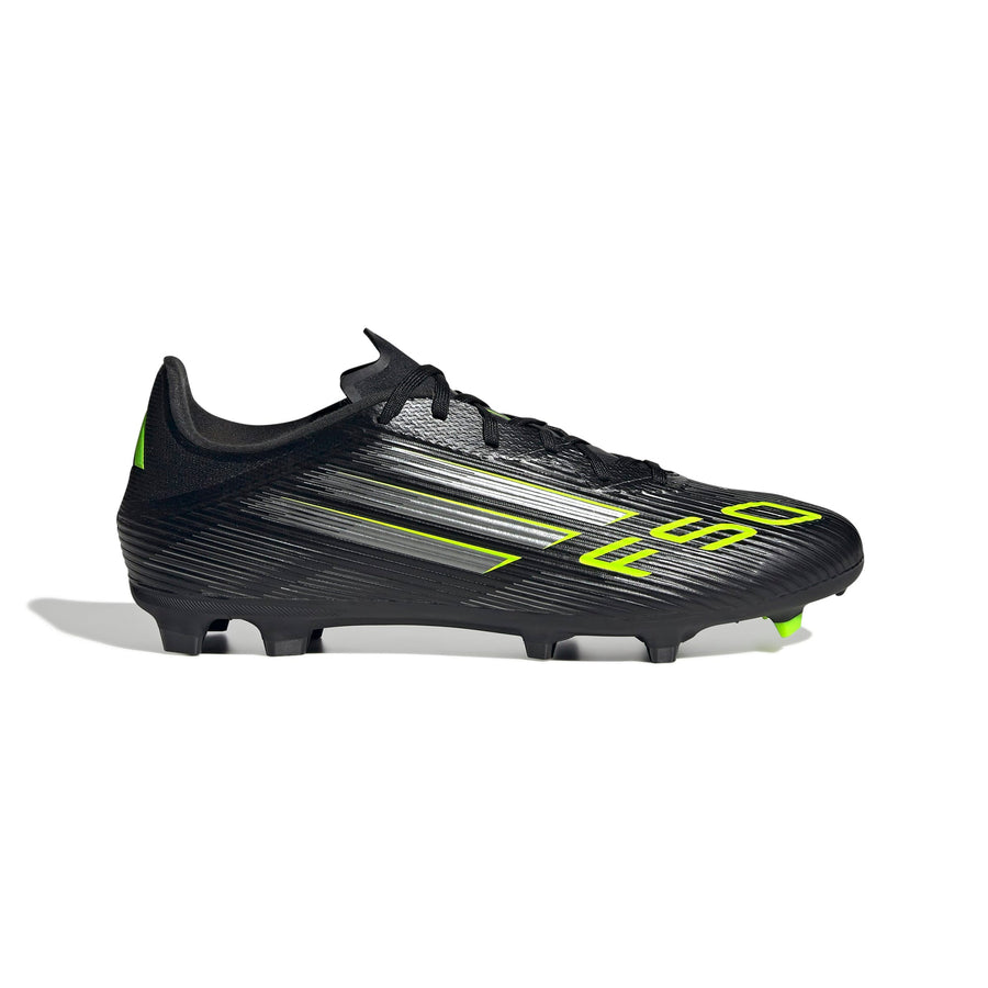 Botas de fútbol adidas F50 League FG/MG - Negro/Metalizado Hierro/Limón Lúcido