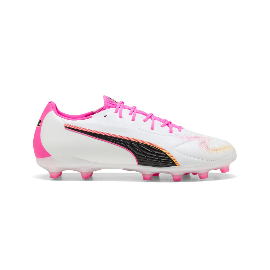 Botas de fútbol Puma King 20 Match FG/AG - Puma White/Poison Pink/Bright Aqua