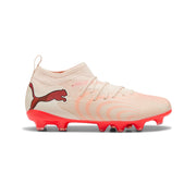 Botas de fútbol Puma Future 9 Match FG/AG Jnr - Almendra azucarada/Blanco Puma/Rojo Ultra/Negro Puma
