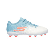 Botas de fútbol Skechers Razor 1.5 FG para niños - Blanco/Azul